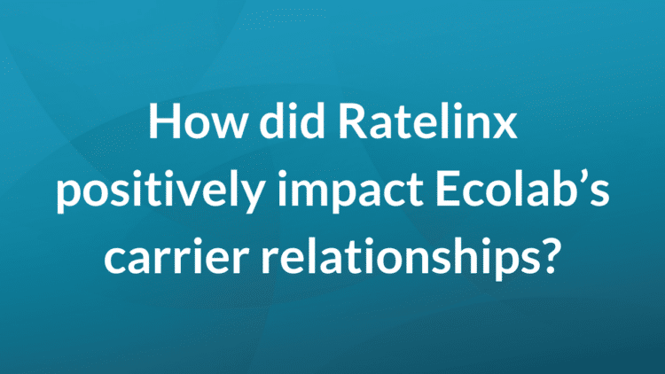 How did Ratelinx positively impact Ecolab's carrier relationships?