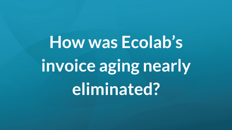 How was Ecolab's invoice aging nearly eliminated?