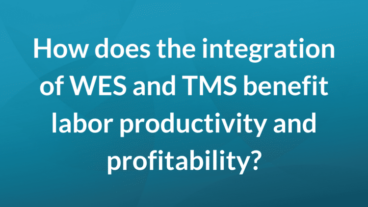 How does the integration of WES and TMS benefit labor productivity and profitability?