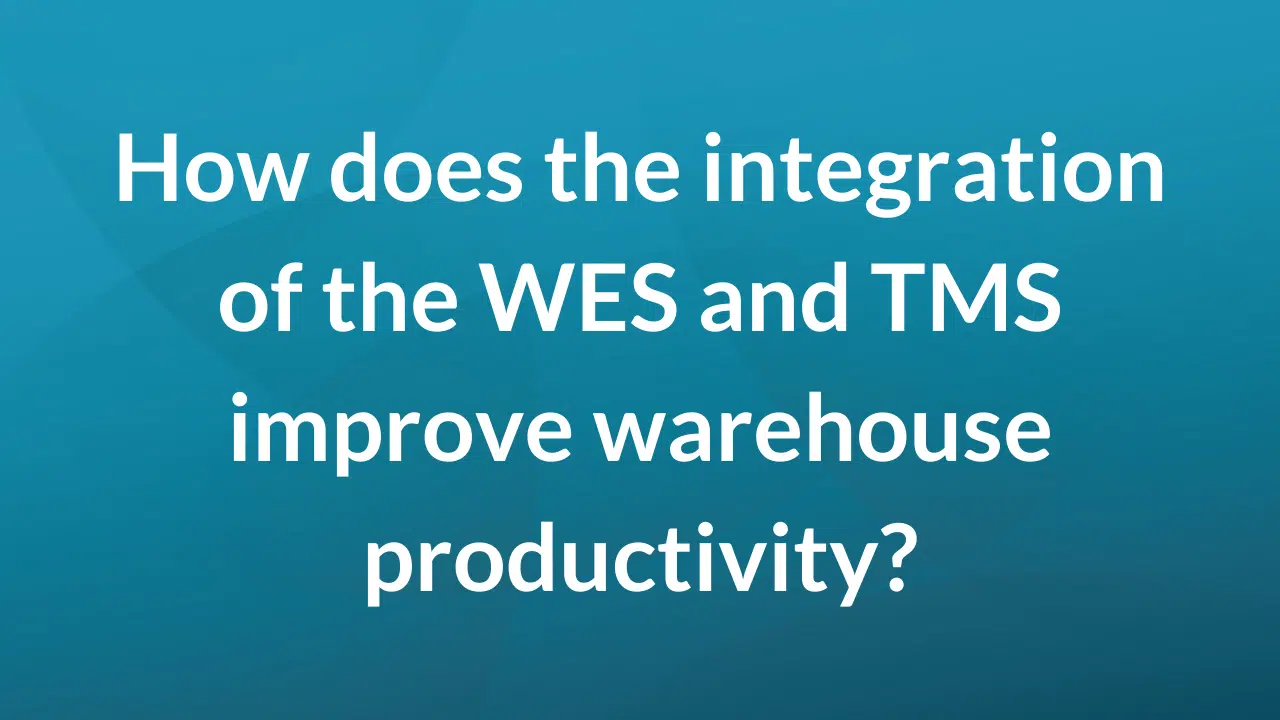 How does the integration of the WES and TMS improve warehouse productivity?