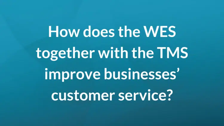 How does the WES together with the TMS improve businesses' customer service? 