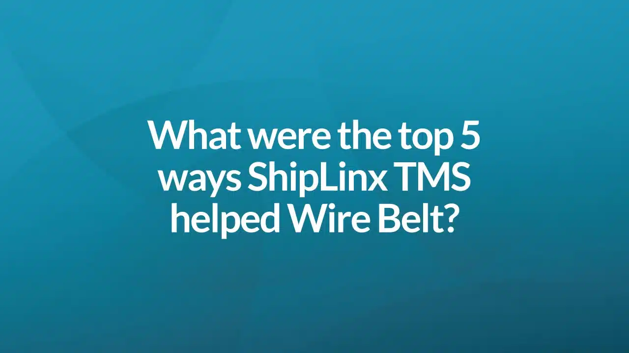 What were the top 5 ways ShipLinx TMS helped Wire Belt?