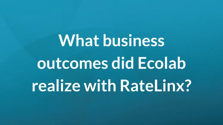 What business outcomes did Ecolab realize with RateLinx?