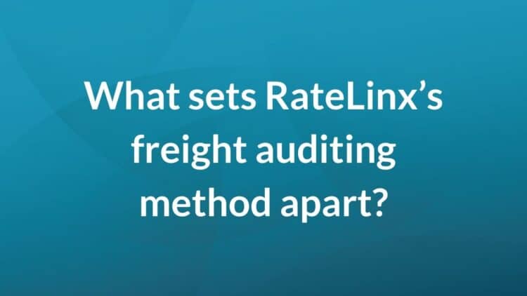 What sets RateLinx freight auditing method apart?